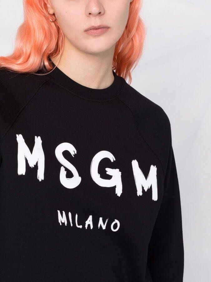 MSGM Sweater met logoprint Zwart