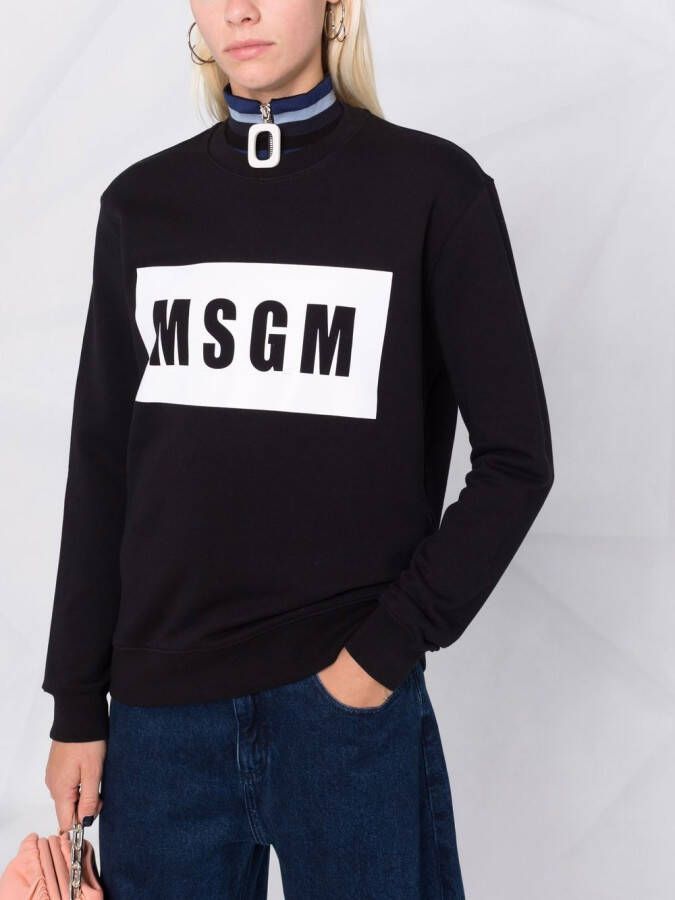 MSGM Sweater met logoprint Zwart