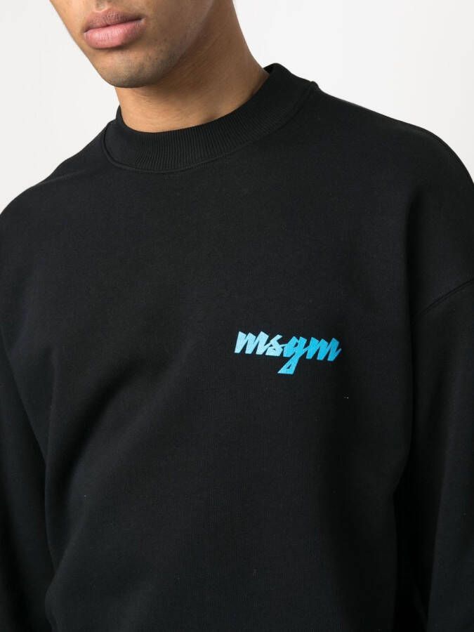 MSGM Sweater met palmboomprint Zwart