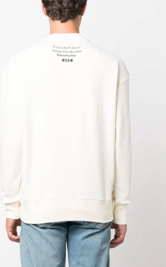 MSGM Sweater met print Beige