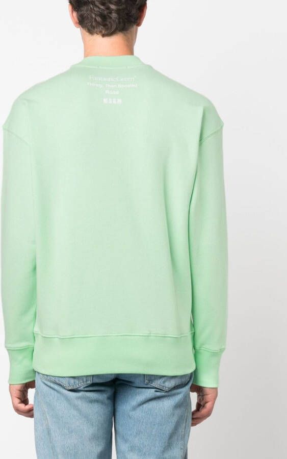 MSGM Sweater met print Groen