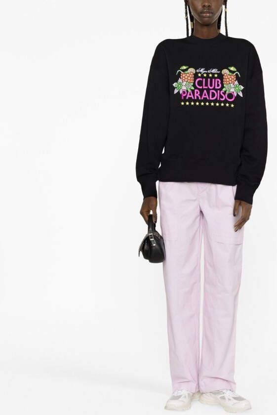 MSGM Sweater met print Zwart