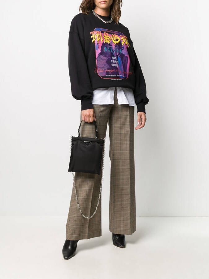 MSGM Sweater met print Zwart