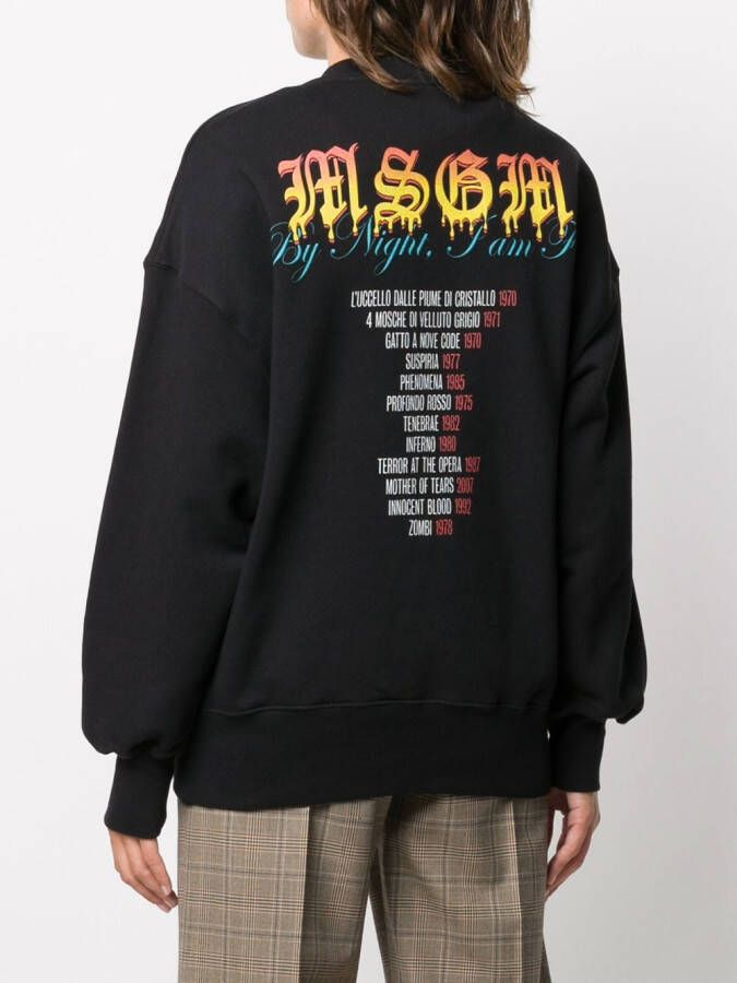 MSGM Sweater met print Zwart
