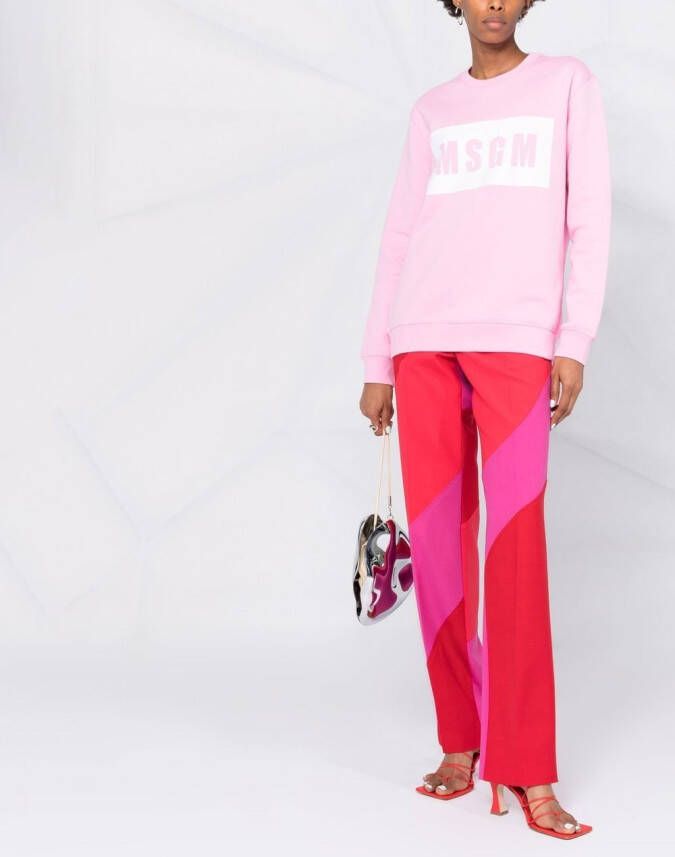 MSGM Sweater met ronde hals Roze