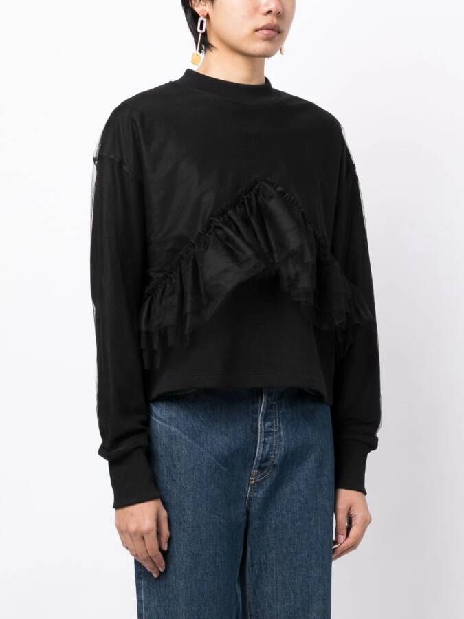 MSGM Sweater met ruches Zwart