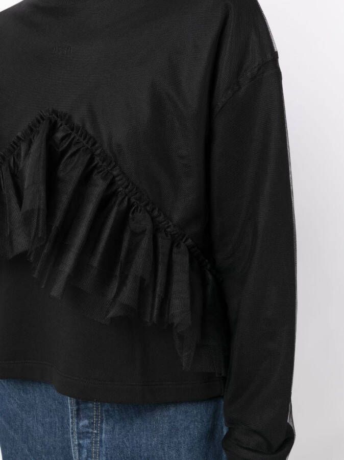 MSGM Sweater met ruches Zwart