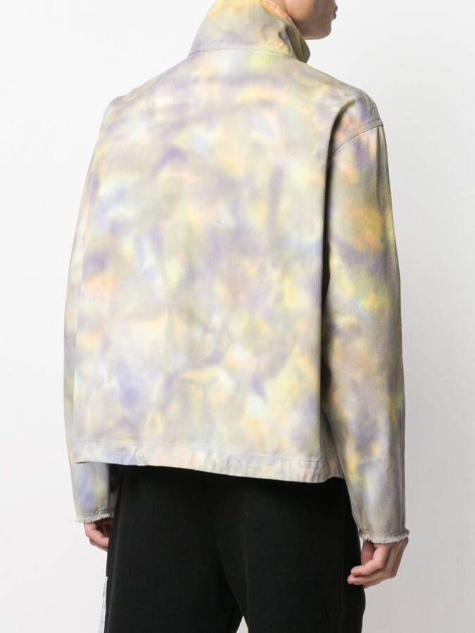 MSGM Sweater met tie-dye print Geel