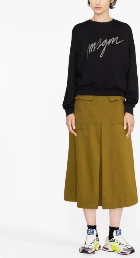 MSGM Sweater verfraaid met stras Zwart