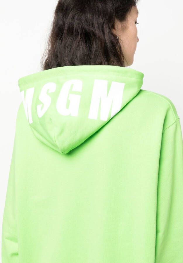 MSGM Sweaterjurk met logoprint Groen