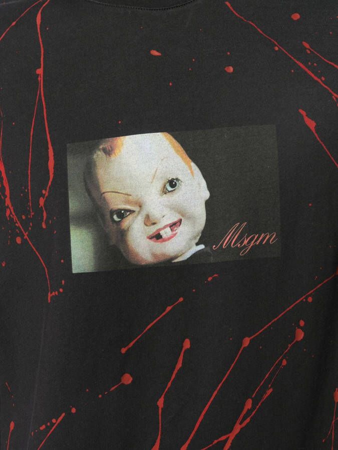 MSGM T-shirt met fotoprint Zwart