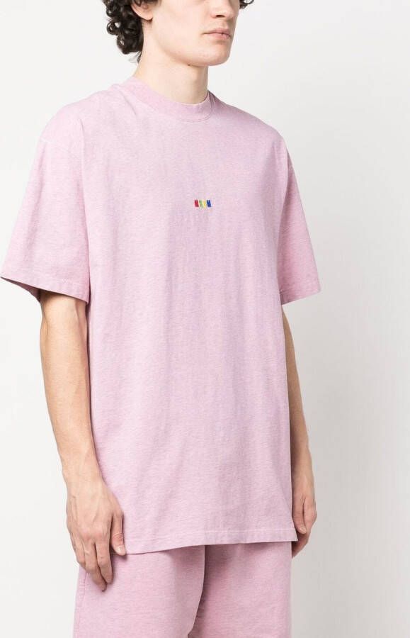 MSGM T-shirt met geborduurd logo 12 LIGHT PINK
