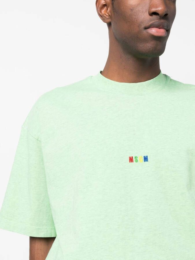 MSGM T-shirt met geborduurd logo Groen