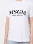 MSGM T-shirt met geborduurd logo Wit - Thumbnail 5