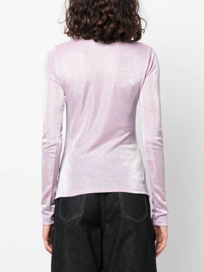 MSGM T-shirt met glitter Roze
