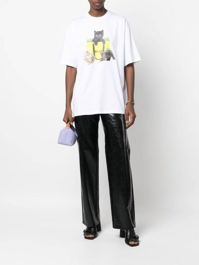 MSGM T-shirt met grafische print Wit