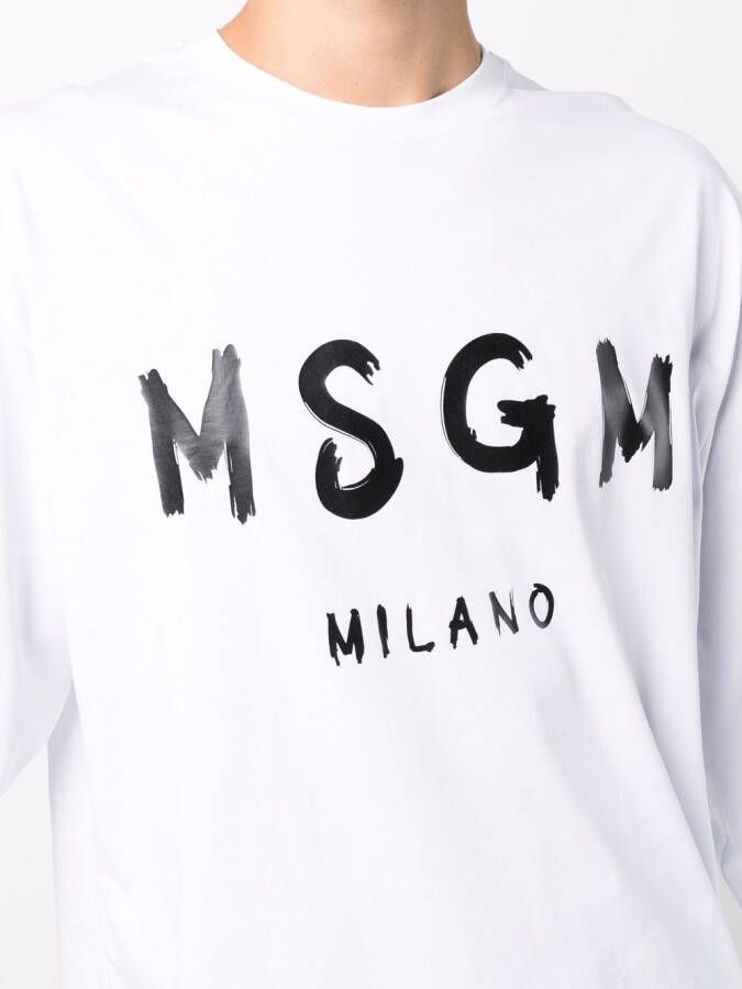 MSGM T-shirt met lange mouwen Wit