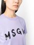 MSGM T-shirt met logo Paars - Thumbnail 5
