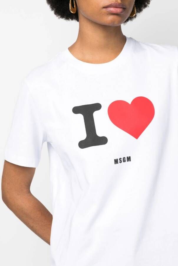 MSGM T-shirt met logo Wit