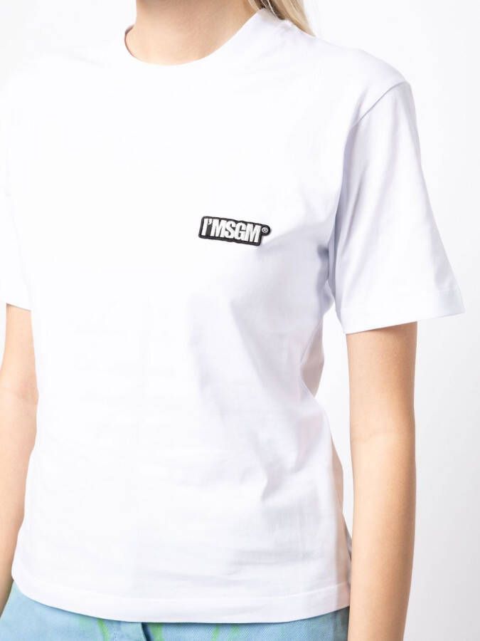 MSGM T-shirt met logopatch Wit