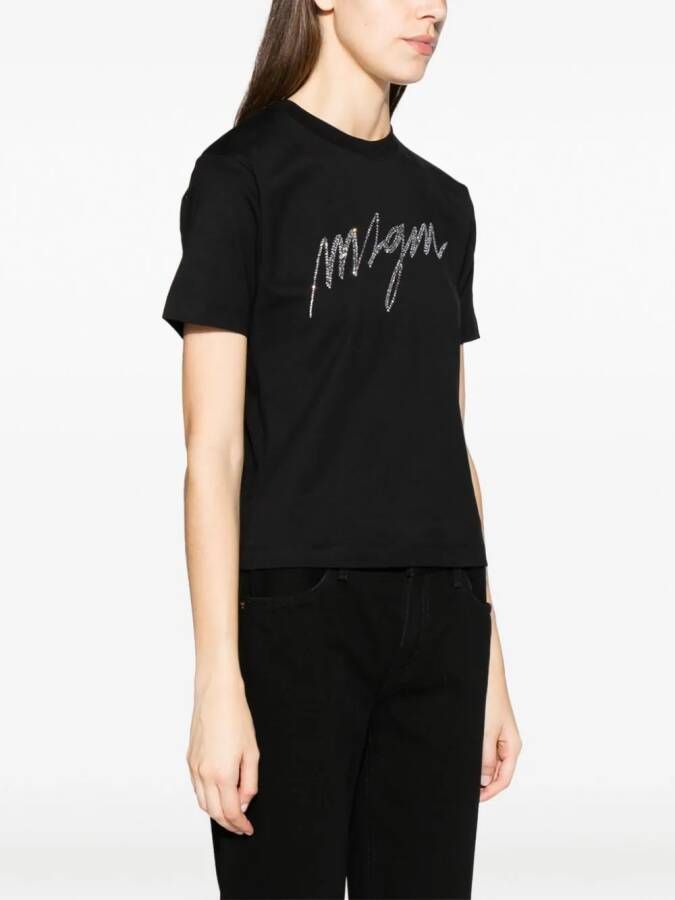 MSGM T-shirt met logopatch Zwart