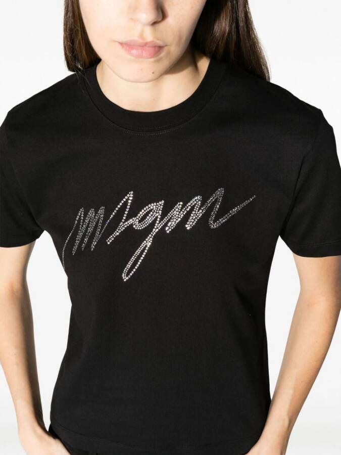 MSGM T-shirt met logopatch Zwart