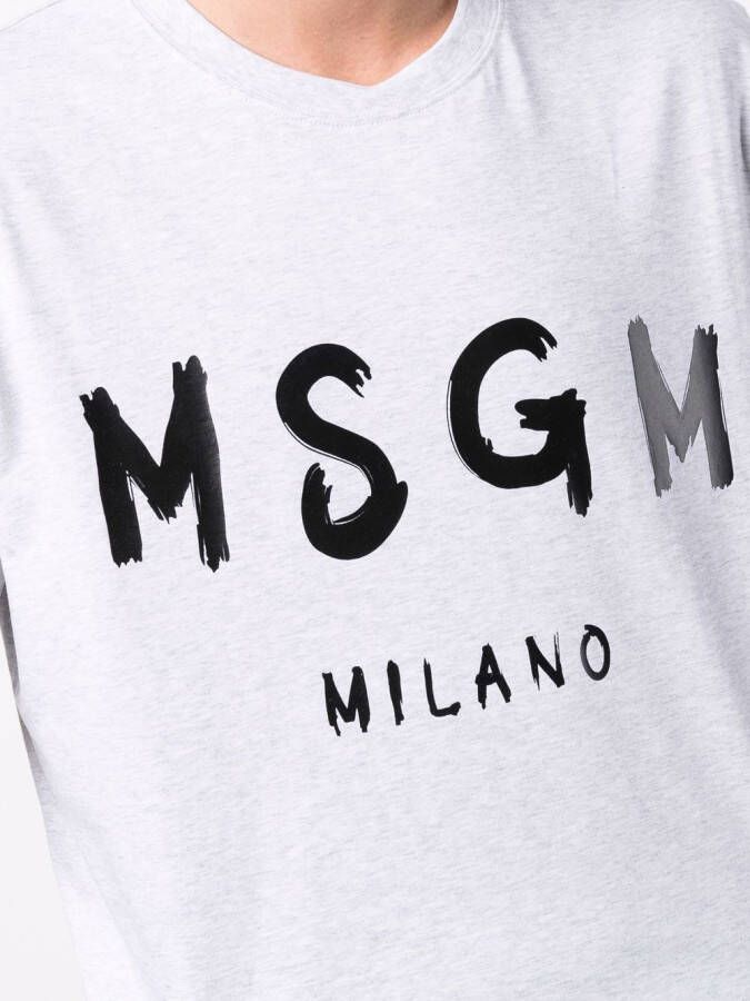 MSGM T-shirt met logoprint Grijs