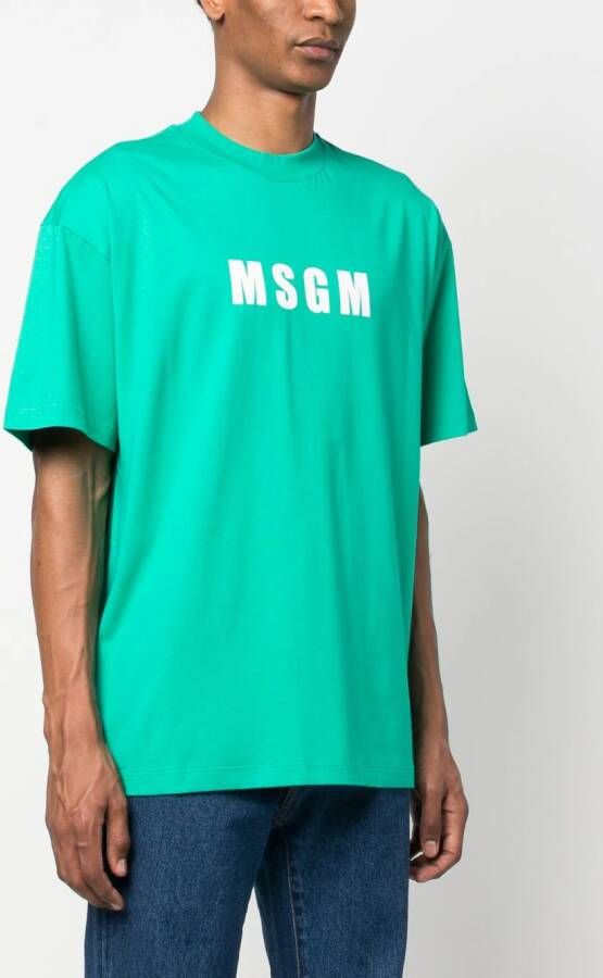 MSGM T-shirt met logoprint Groen