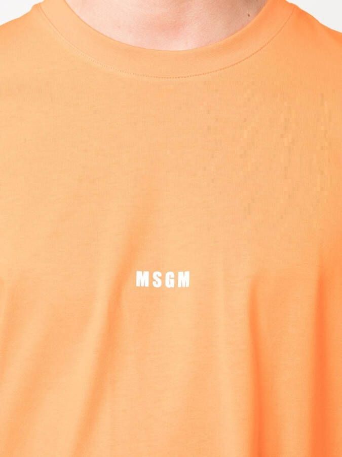 MSGM T-shirt met logoprint Oranje