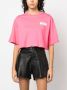 MSGM T-shirt met logoprint Roze - Thumbnail 3