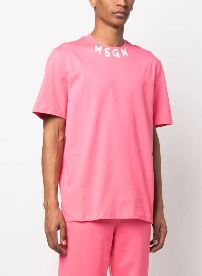 MSGM T-shirt met logoprint Roze