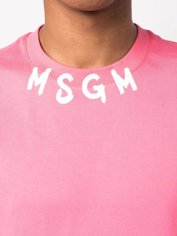 MSGM T-shirt met logoprint Roze