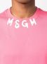 MSGM T-shirt met logoprint Roze - Thumbnail 5
