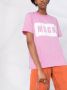 MSGM T-shirt met logoprint Roze - Thumbnail 5