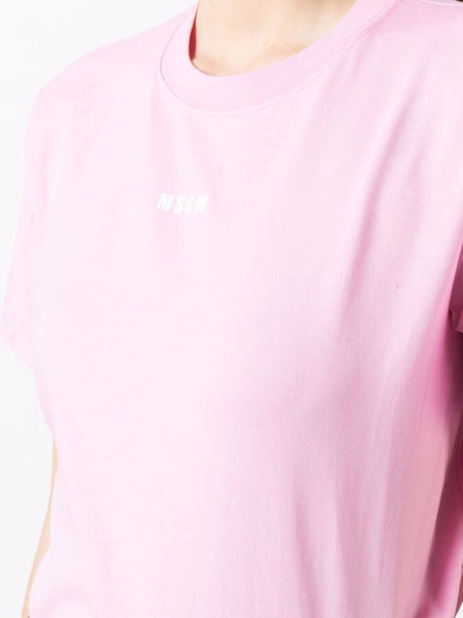 MSGM T-shirt met logoprint Roze