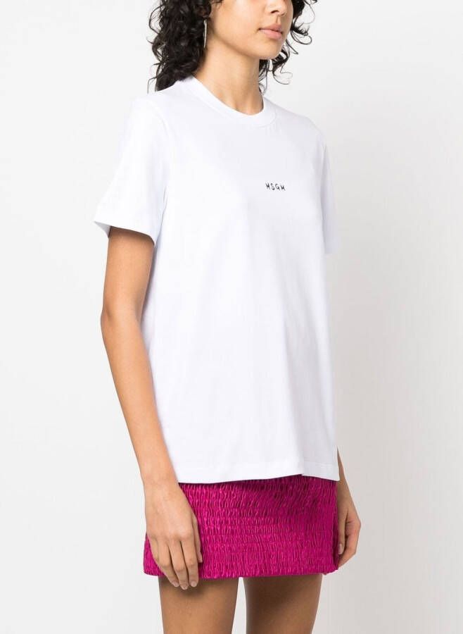 MSGM T-shirt met logoprint Wit