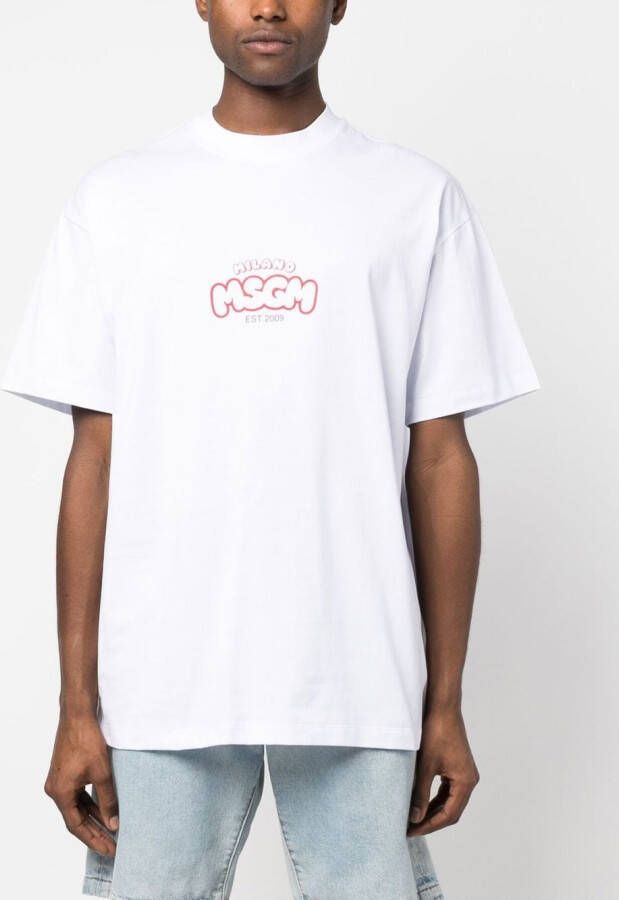 MSGM T-shirt met logoprint Wit