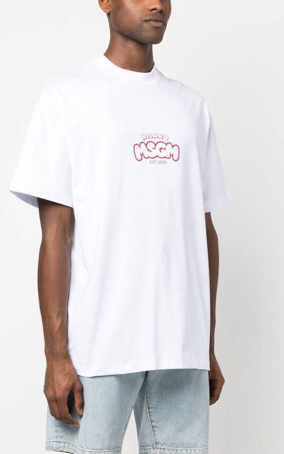 MSGM T-shirt met logoprint Wit