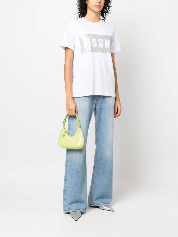 MSGM T-shirt met logoprint Wit