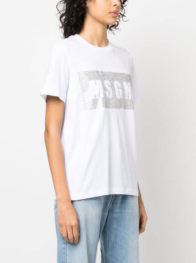 MSGM T-shirt met logoprint Wit