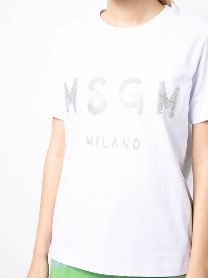 MSGM T-shirt met logoprint Wit
