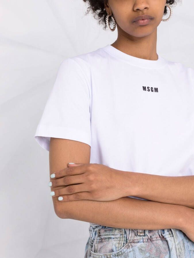 MSGM T-shirt met logoprint Wit