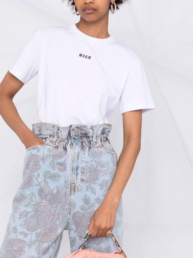 MSGM T-shirt met logoprint Wit
