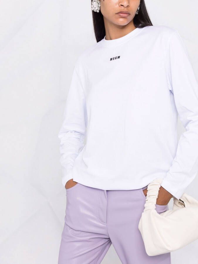 MSGM T-shirt met logoprint Wit