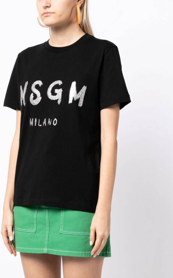 MSGM T-shirt met logoprint Zwart