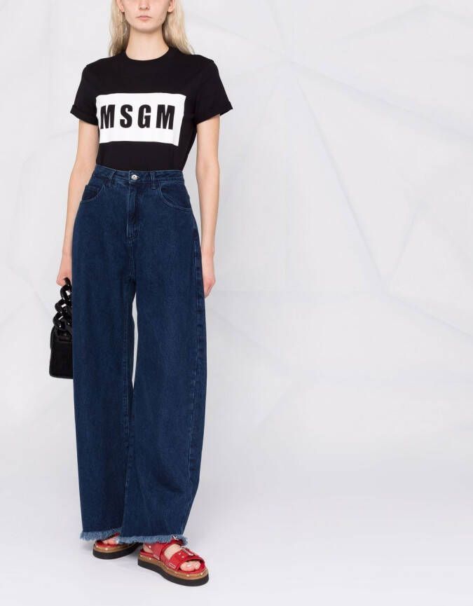 MSGM T-shirt met logoprint Zwart