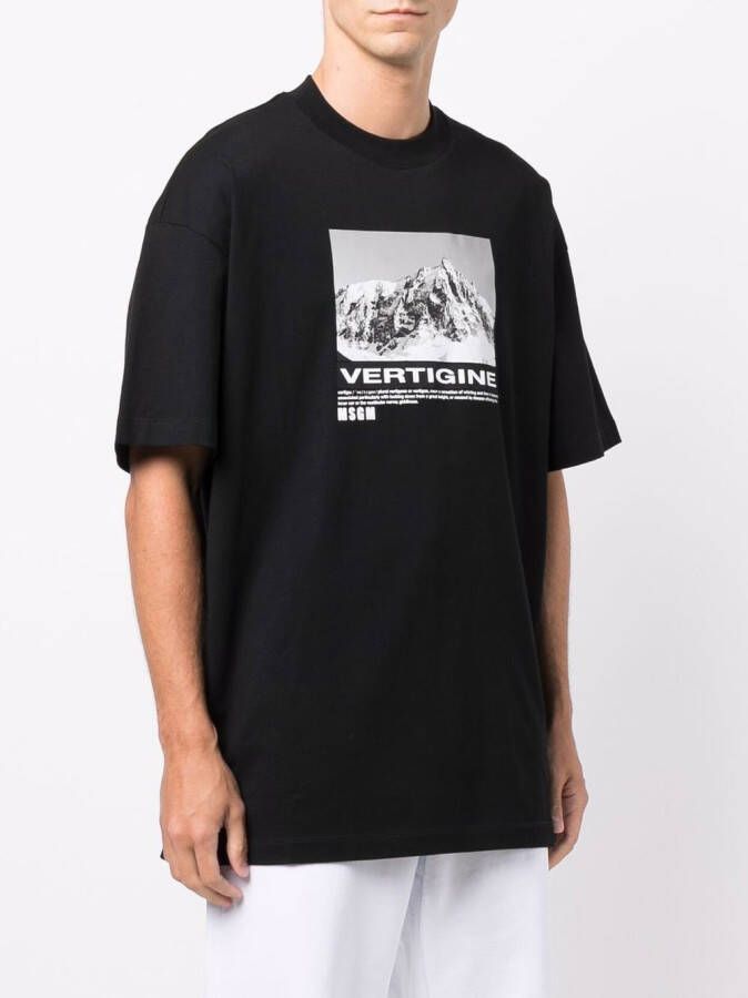 MSGM T-shirt met print Zwart