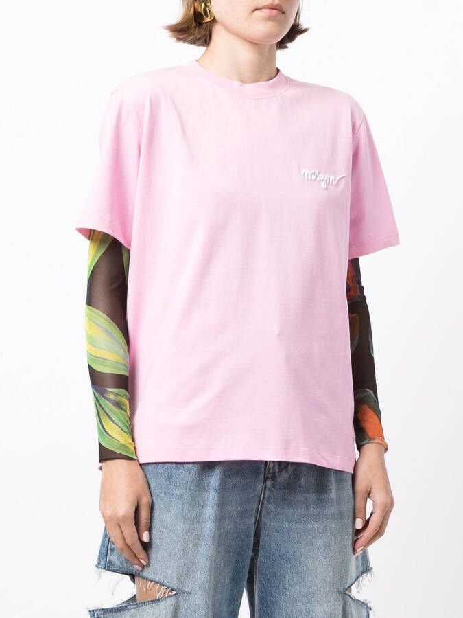 MSGM T-shirt met ronde hals Roze