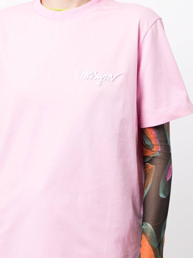 MSGM T-shirt met ronde hals Roze