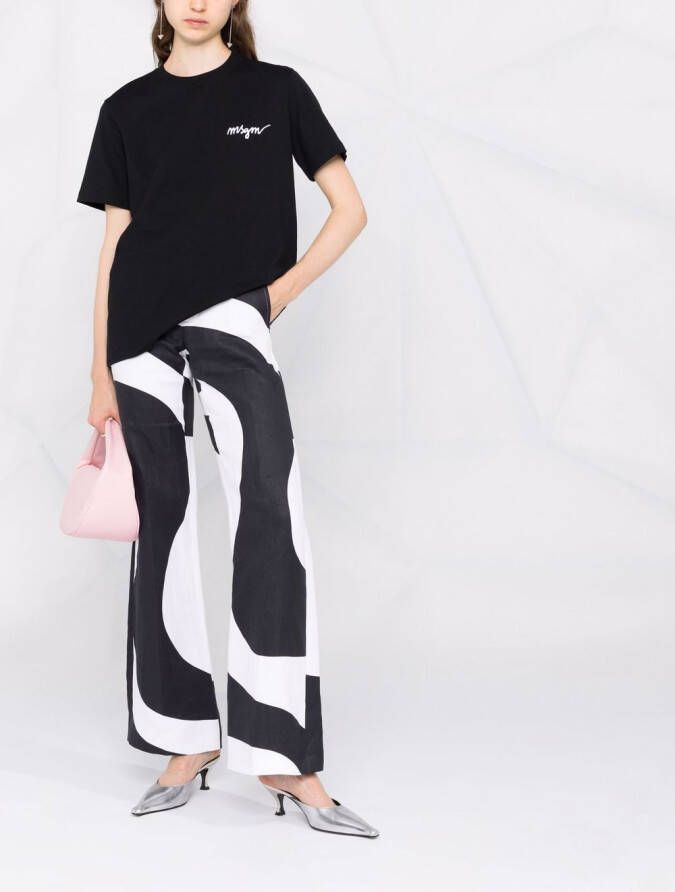 MSGM T-shirt met ronde hals Zwart